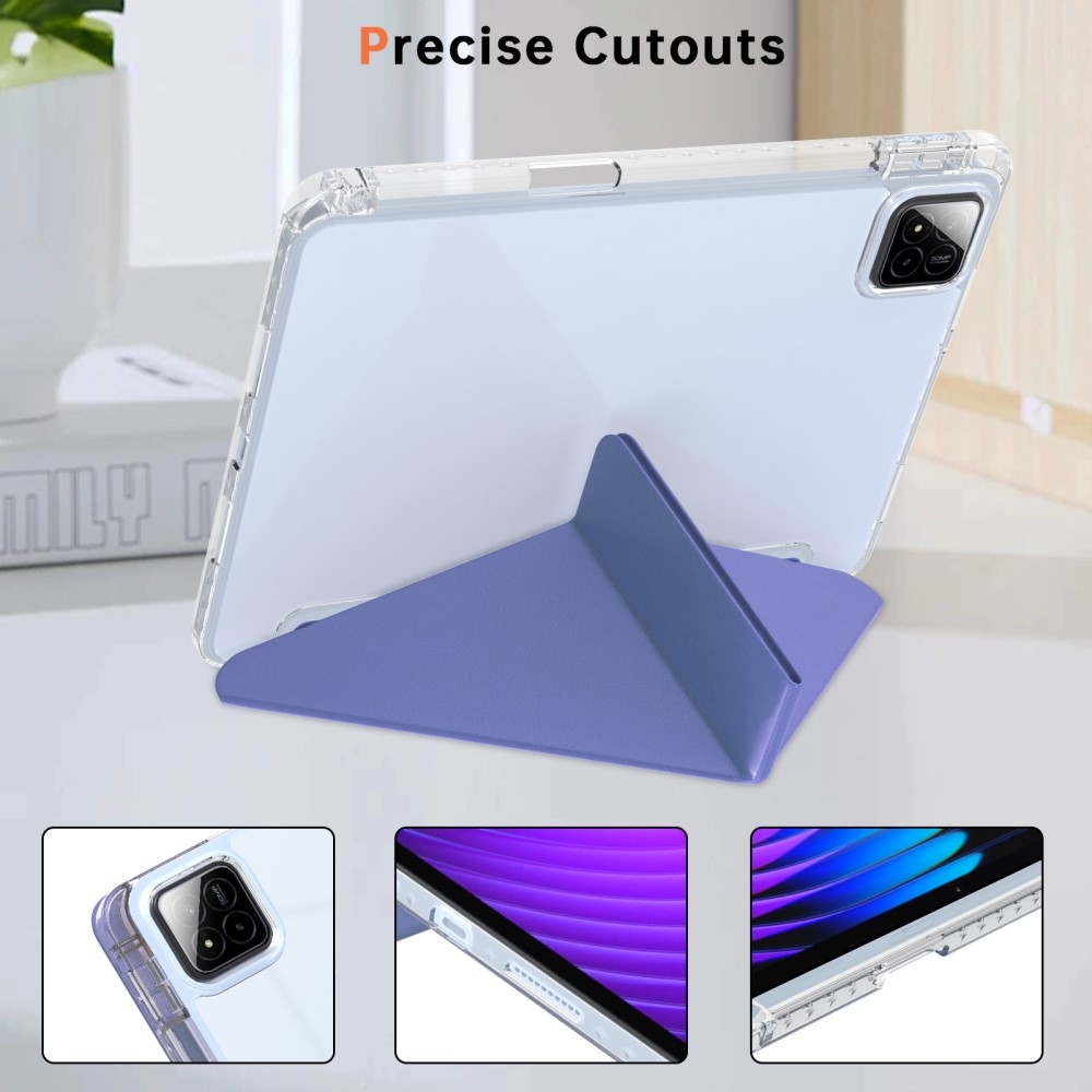 Origami intelligens pozicionáló tok Xiaomi Pad 7/7 Pro táblagéphez - sötét lila