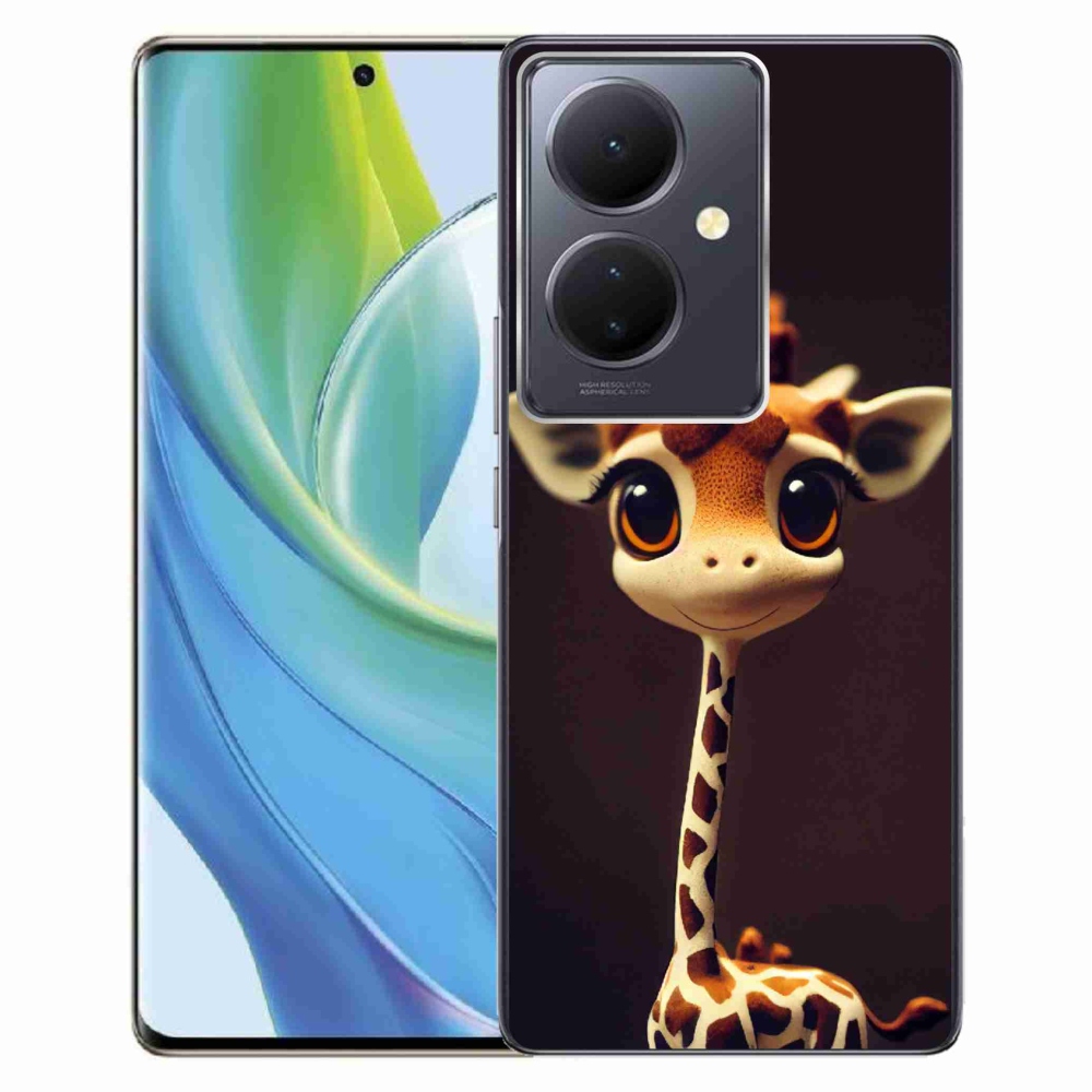 Gél borító mmCase a Vivo V29 Lite 5G-hez - kis zsiráf