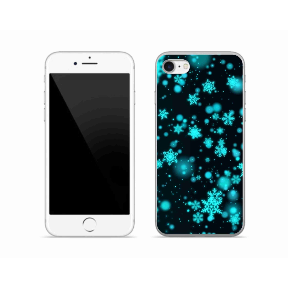 Gél borítás mmCase iPhone SE (2022) - Hópelyhek 1