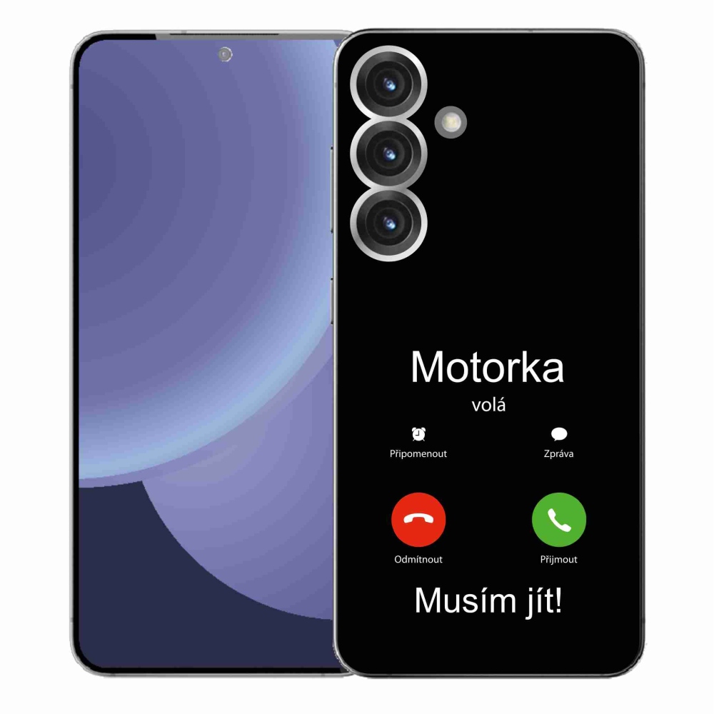 Gél borítás mmCase Samsung Galaxy S25+ készülékhez - motoros hívások fekete háttérrel