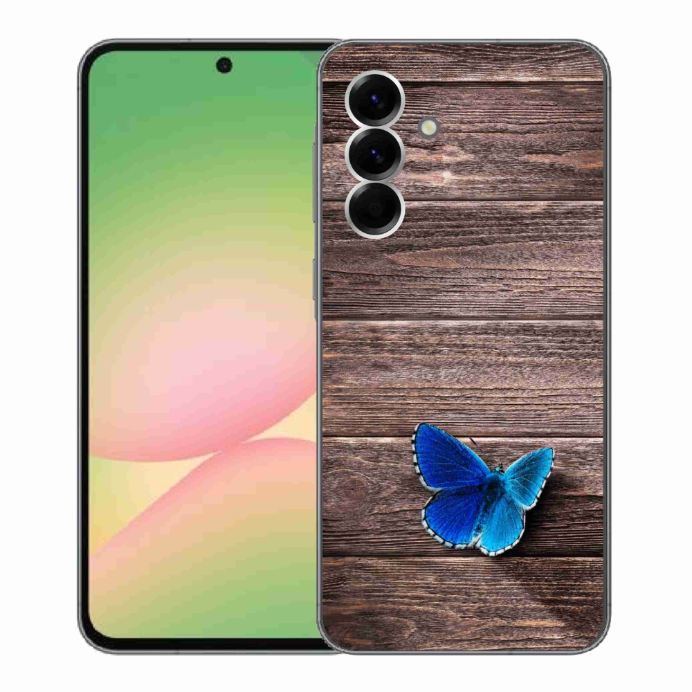 Gél védőhuzat mmCase Samsung Galaxy A56 5G - kék pillangó 1