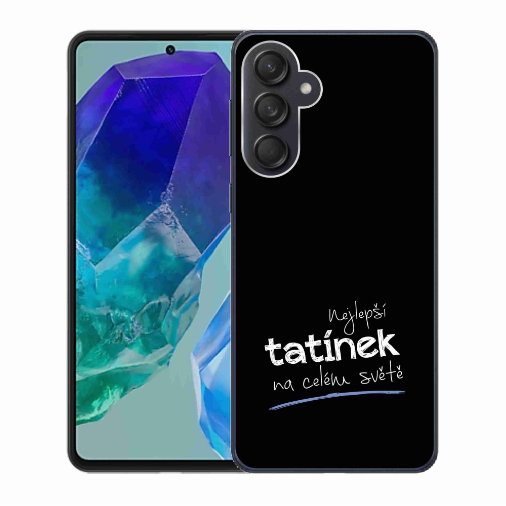 Gél borító mmCase Samsung Galaxy M55 5G - legjobb apuci 4 fekete háttérrel