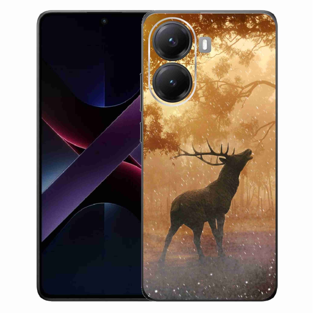 Zselés borítás mmCase a Xiaomi Poco X7 Pro 5G számára - szarvas a vadászaton
