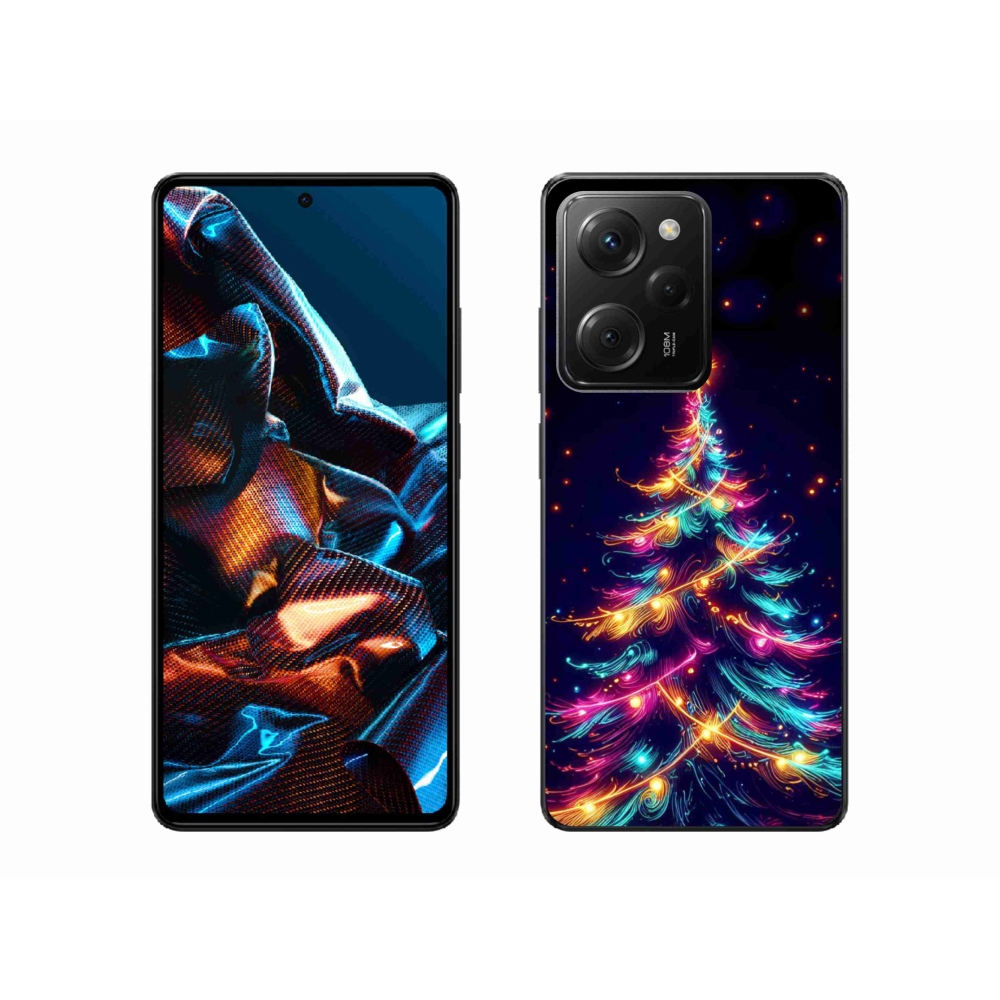 Gél borítás mmCase a Xiaomi Poco X5 Pro 5G számára - neon karácsonyfa