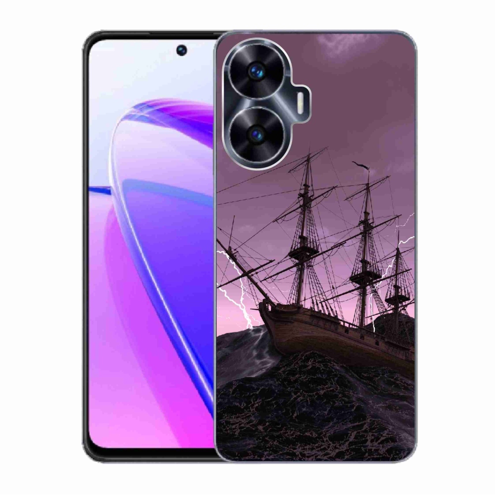 Gél borítás mmCase a Realme C55 készülékhez - hajó a viharban