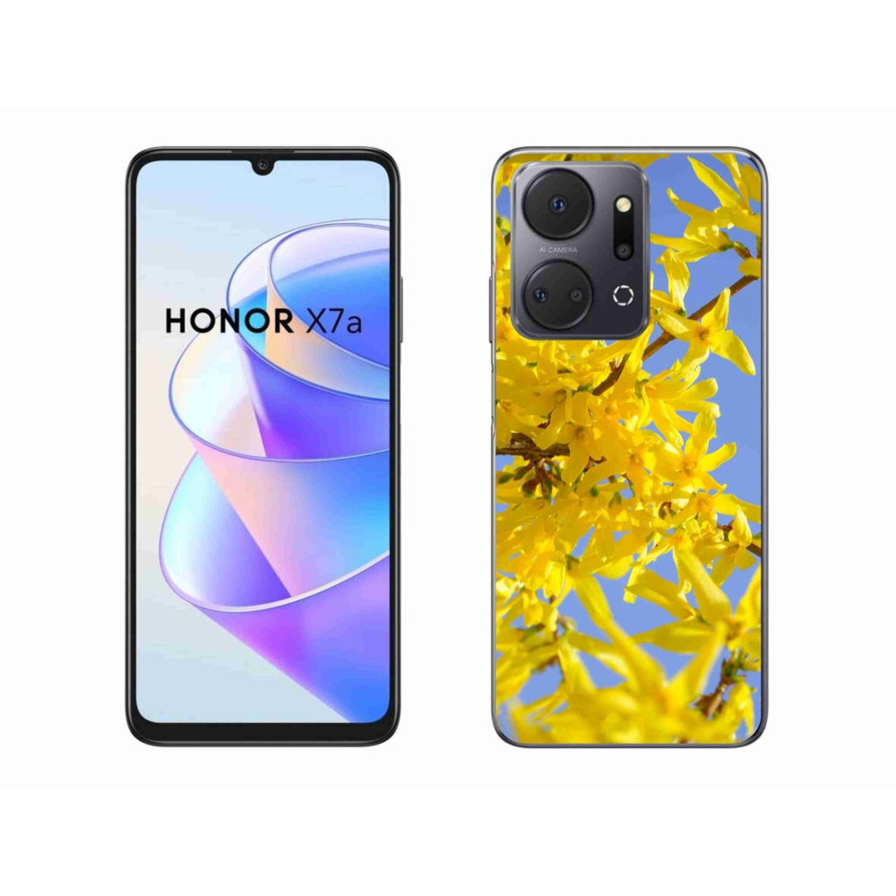Zselés borítás mmCase a Honor X7a készülékhez - sárga virágok