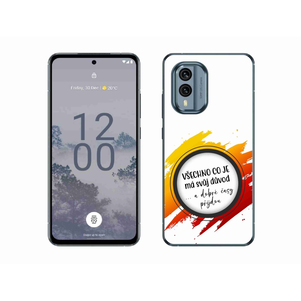 Zselés borítás mmCase a Nokia X30 5G készülékhez - idézet 3 fehér háttér