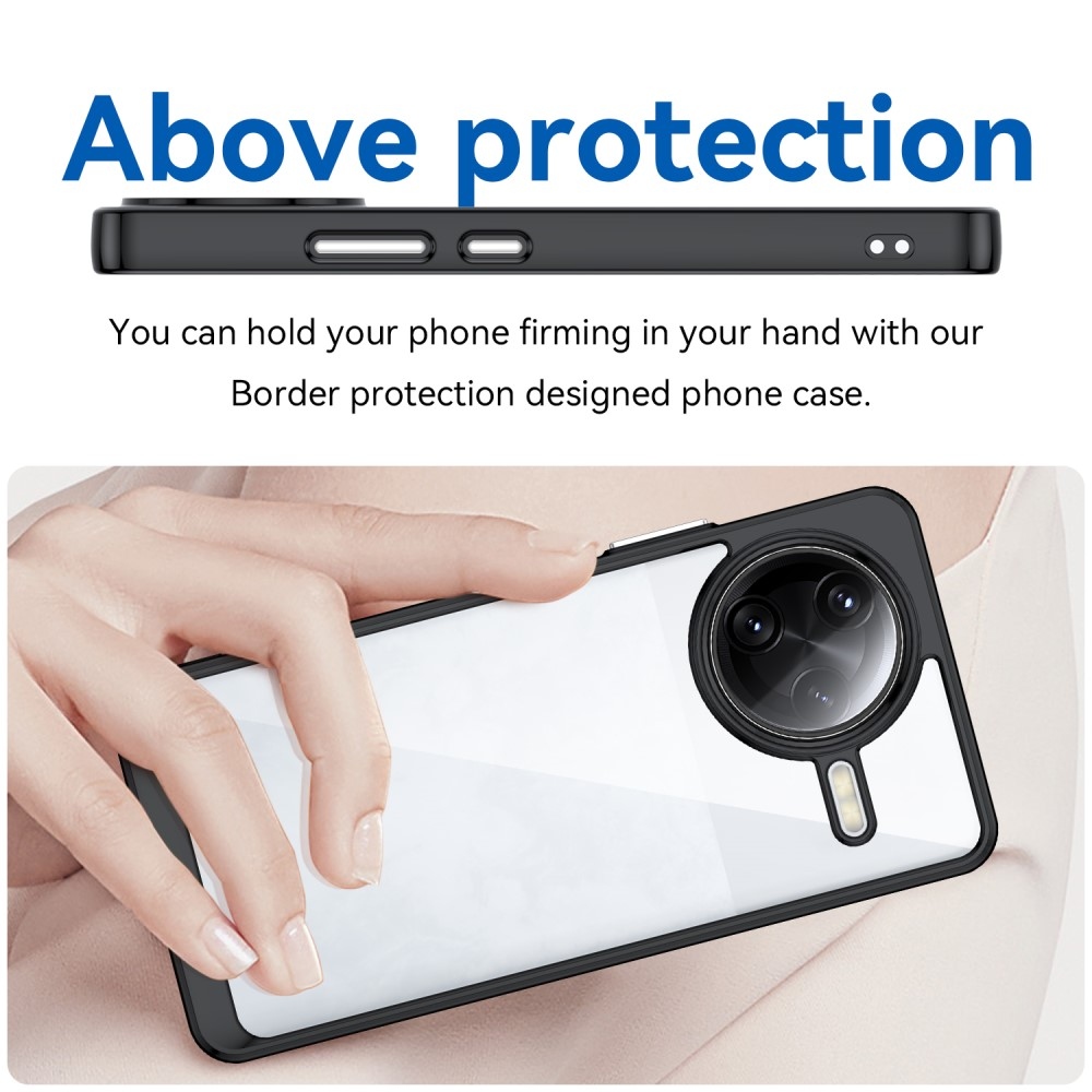 Gél tok fix hátlappal a Xiaomi Poco F7 Ultra számára - fekete