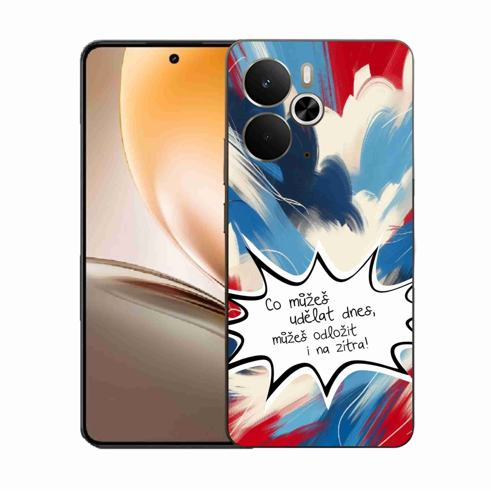 Gél borító mmCase a Realme 14 5G készülékhez - vicces szöveg 9 fehér háttér