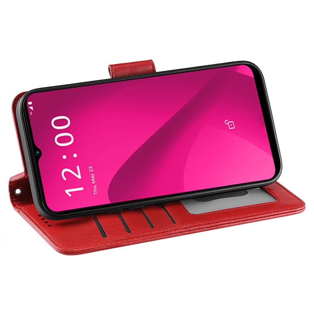 Erős könyves tok a T-Mobile T Phone 2 készülékhez - piros színű