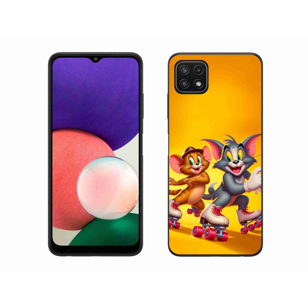Gél védőhuzat mmCase Samsung Galaxy A22 5G - tom and jerry