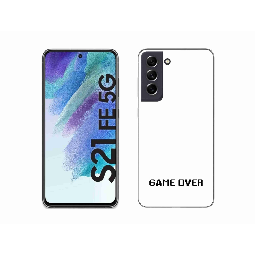 Gél borítás mmCase Samsung Galaxy S21 FE 5G - játék fehér háttérrel
