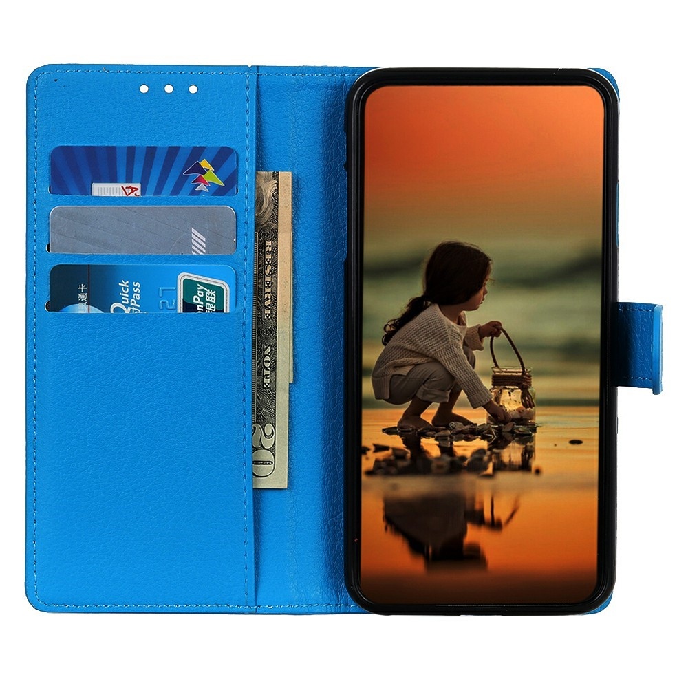 Litchie könyvtáska Samsung Galaxy A56 5G - kék