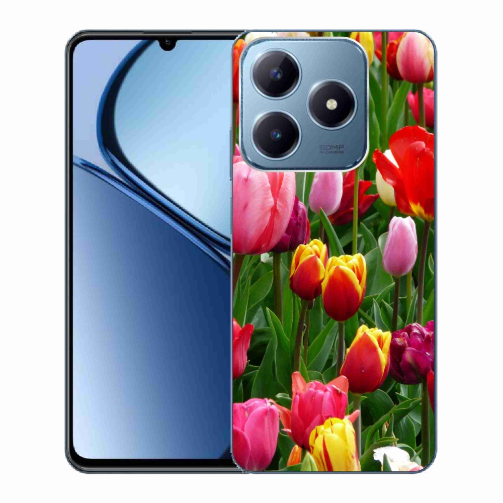 Gél borító mmCase a Realme C63 készülékhez - tulipánok