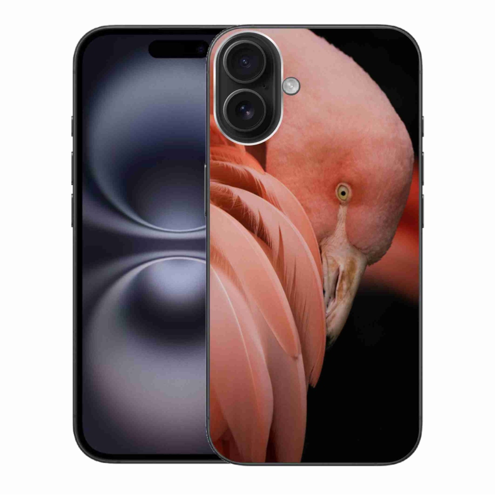 Zselés borítás mmCase iPhone 16 Plus készülékhez - flamingó 3