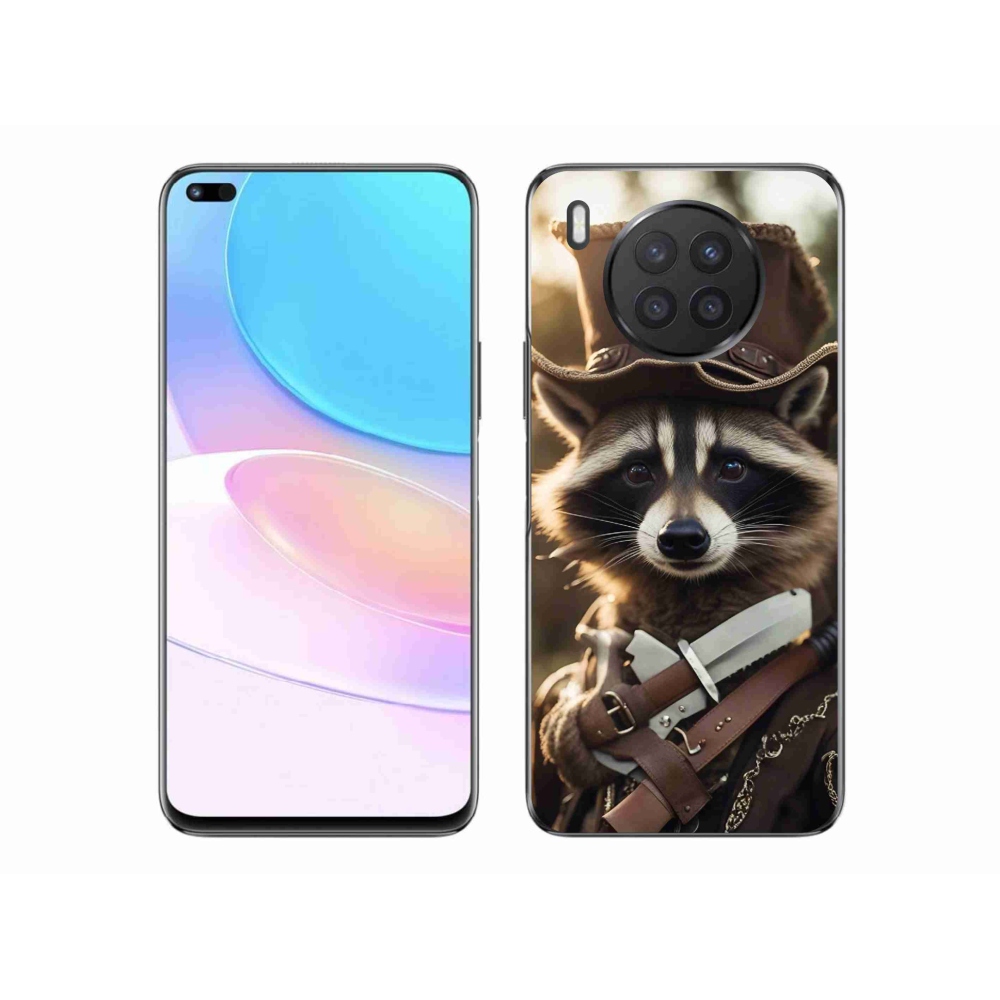 Gél borító mmCase a Huawei Nova 8i számára - mosómedve egyenruhában