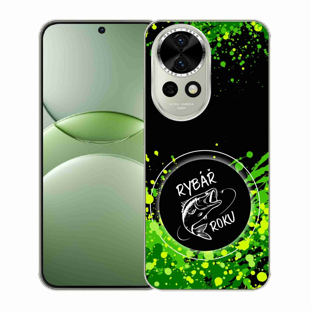 Gél borító mmCase a Huawei Nova 13 5G-n - az év horgásza fekete háttérrel