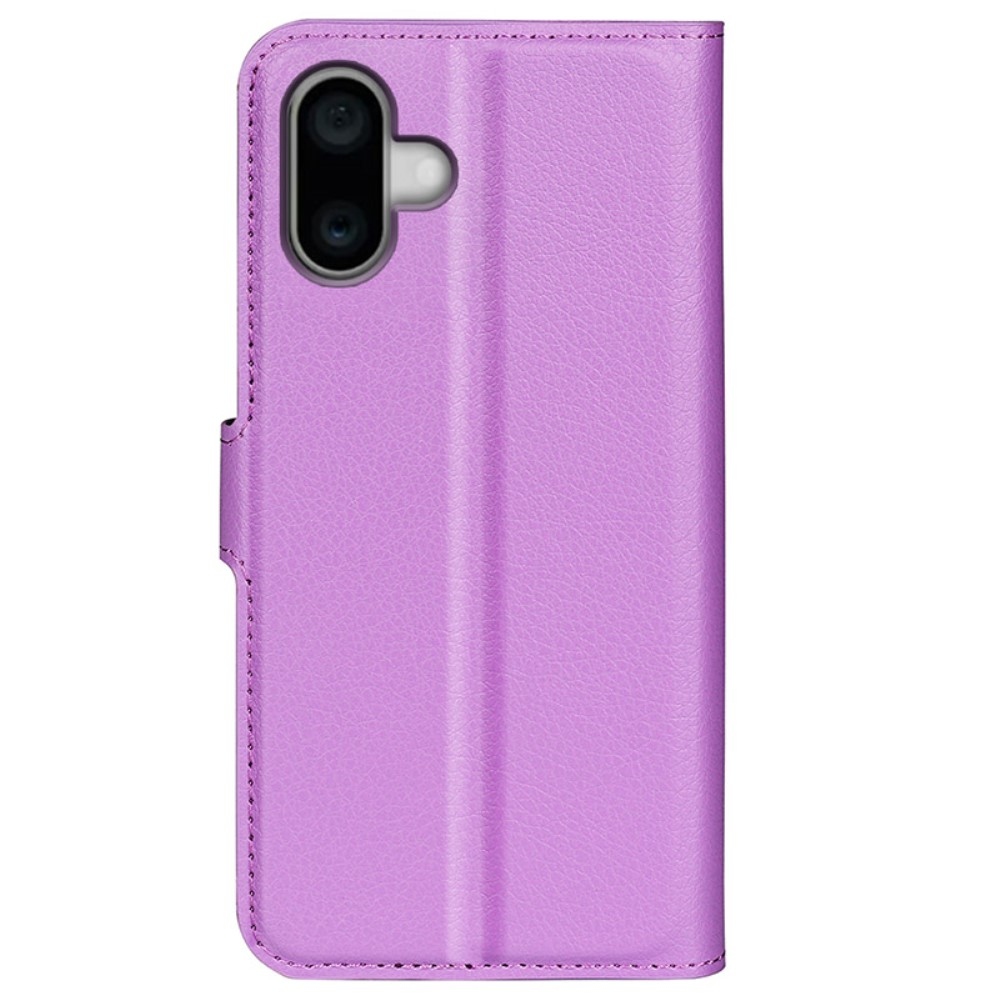 Litchi könyvtáska iPhone 16-hoz - lila