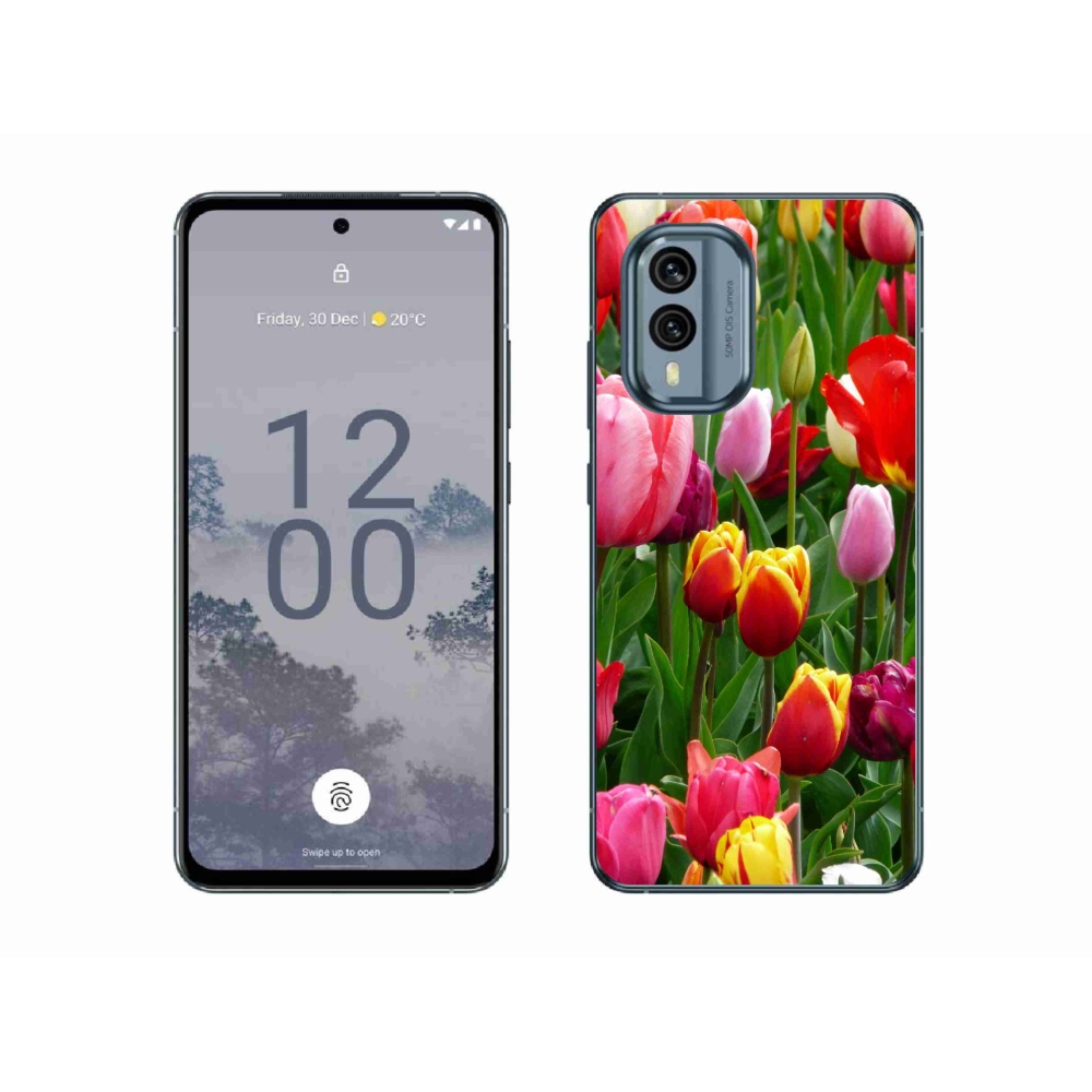 Zselés borítás mmCase a Nokia X30 5G készülékhez - tulipánok