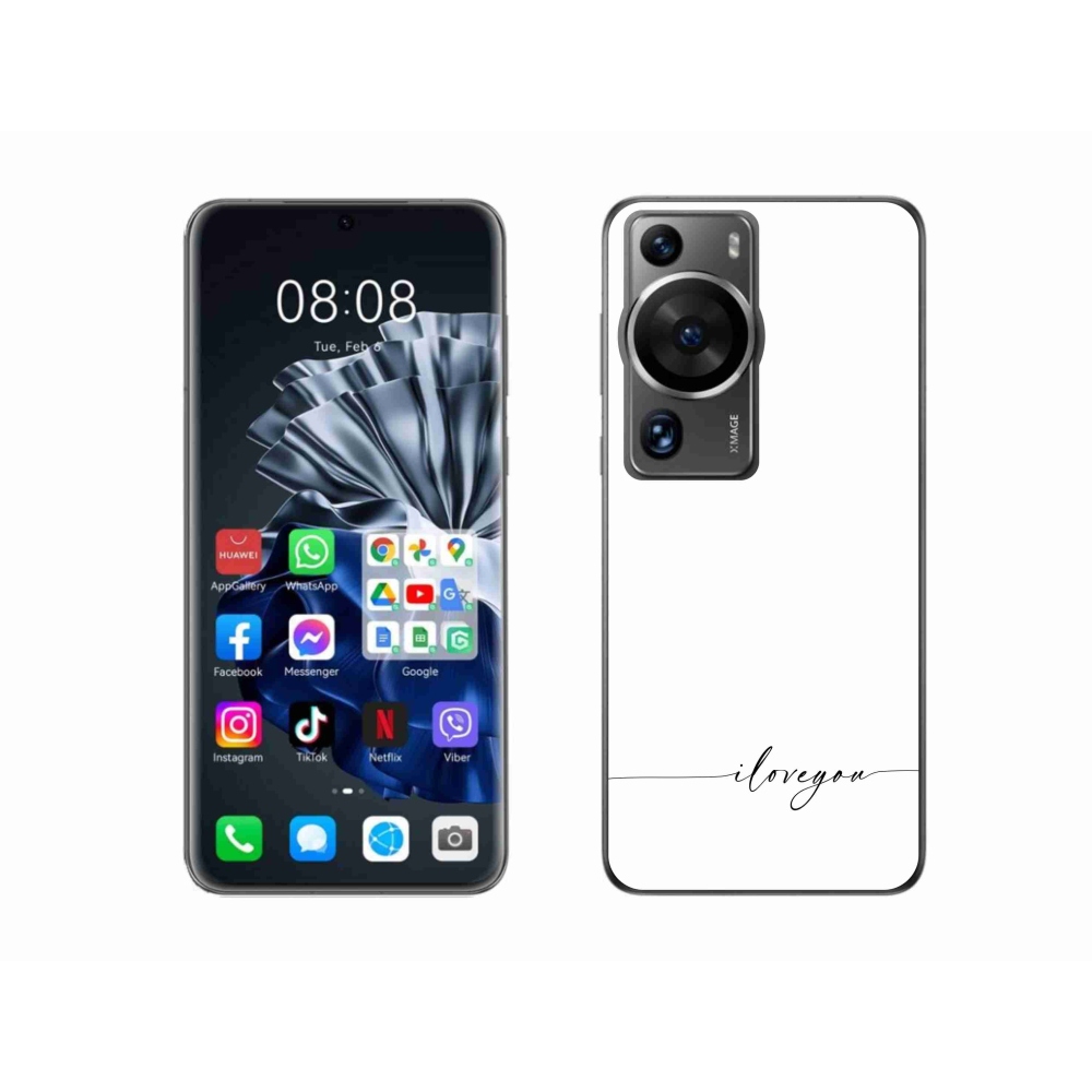 Gél borító mmCase a Huawei P60 Pro készülékhez - I love you fehér háttérrel