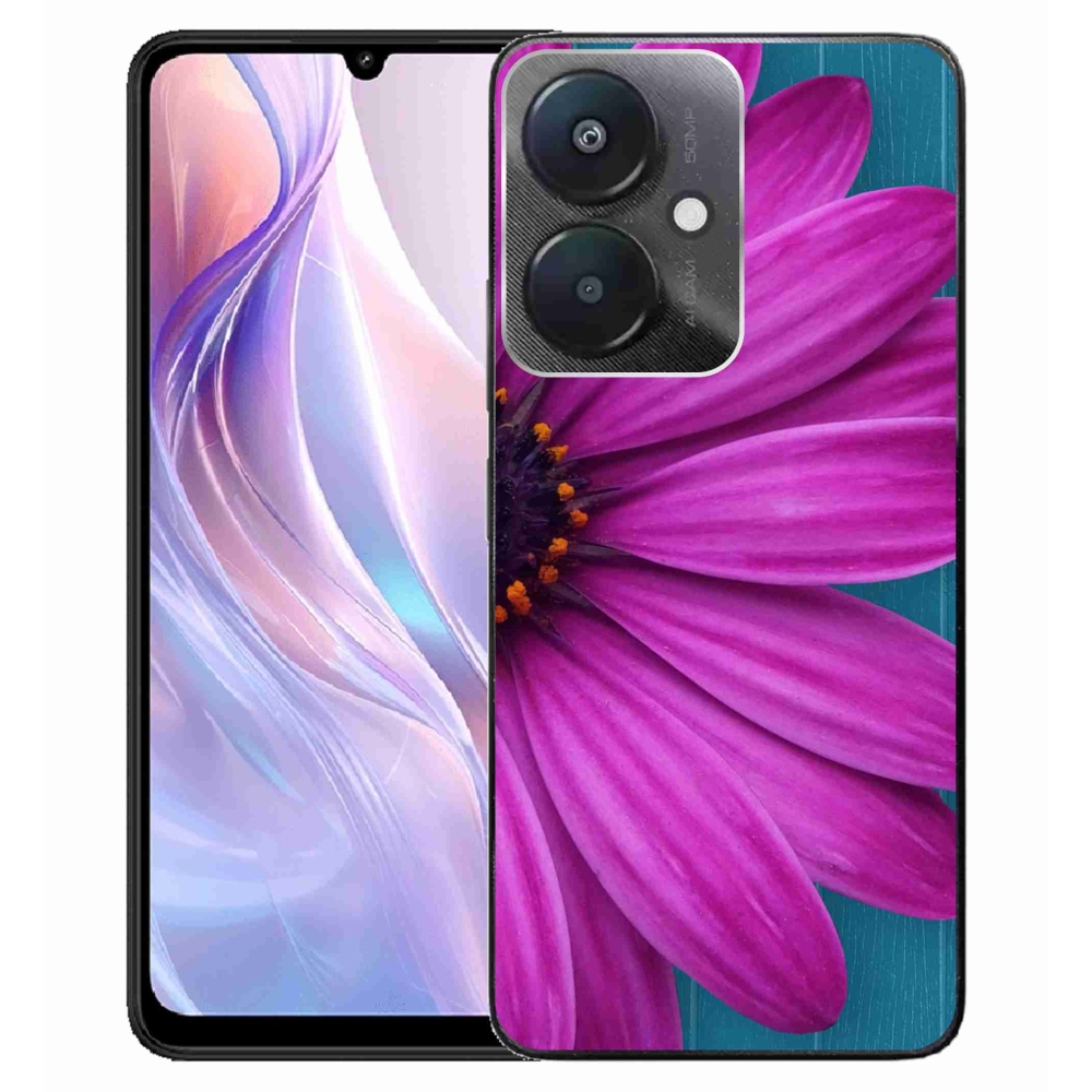 Gél tok mmCase a Xiaomi Redmi 13C 5G-hez - lila margaréta