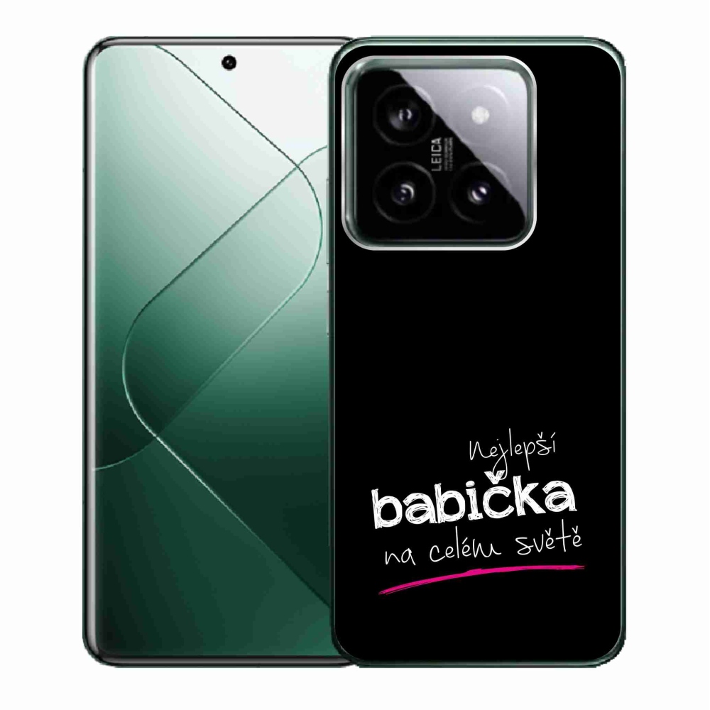 Gél borító mmCase a Xiaomi 14 - legjobb nagymama 4 fekete háttérrel