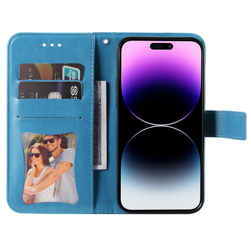 Mandala könyv tok iPhone 15 Pro készülékhez - kék