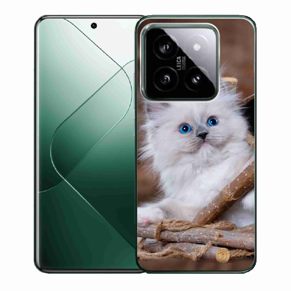 Gél borítás mmCase a Xiaomi 14-hez - fehér cica