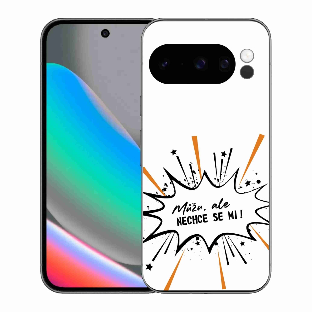 Gél borítás mmCase a Google Pixel 10 Pro számára - vicces szöveg 11 fehér háttér