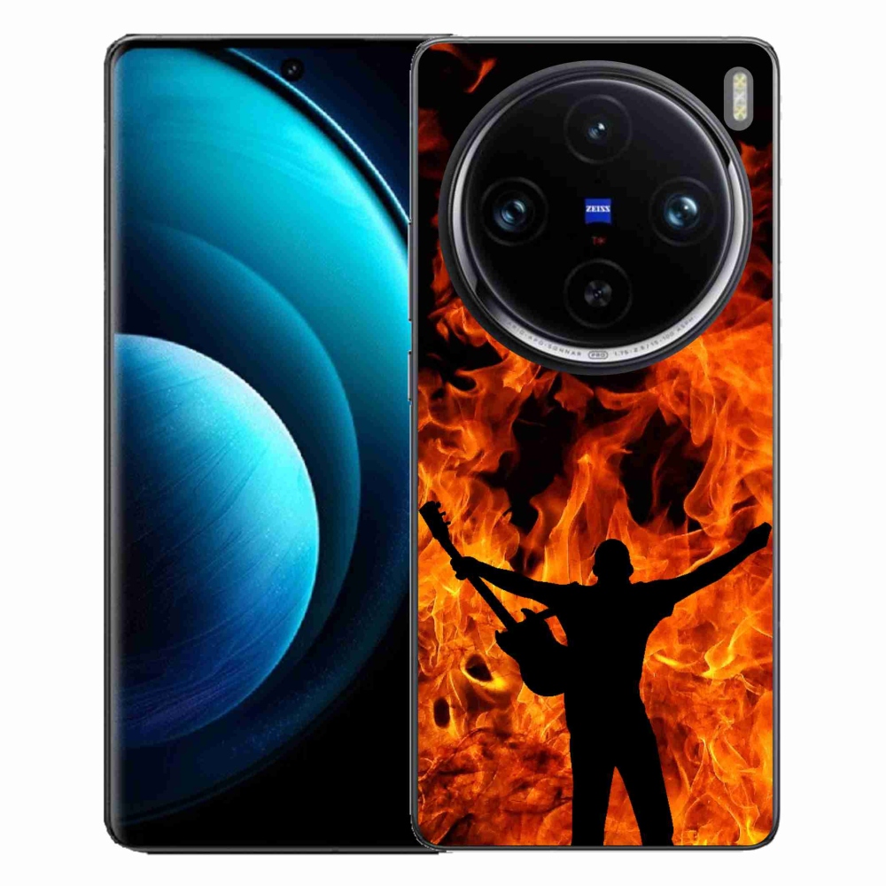 Zselés borítás mmCase a Vivo X100 Pro 5G-hez - zenész és tűz