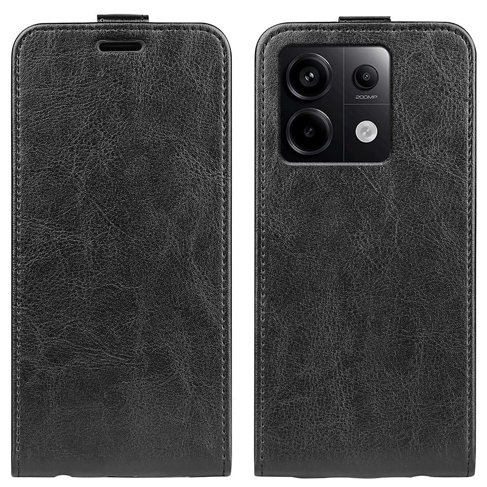 Függőleges flip tok Xiaomi Redmi Note 13 Pro 5G/Poco X6 5G számára - fekete