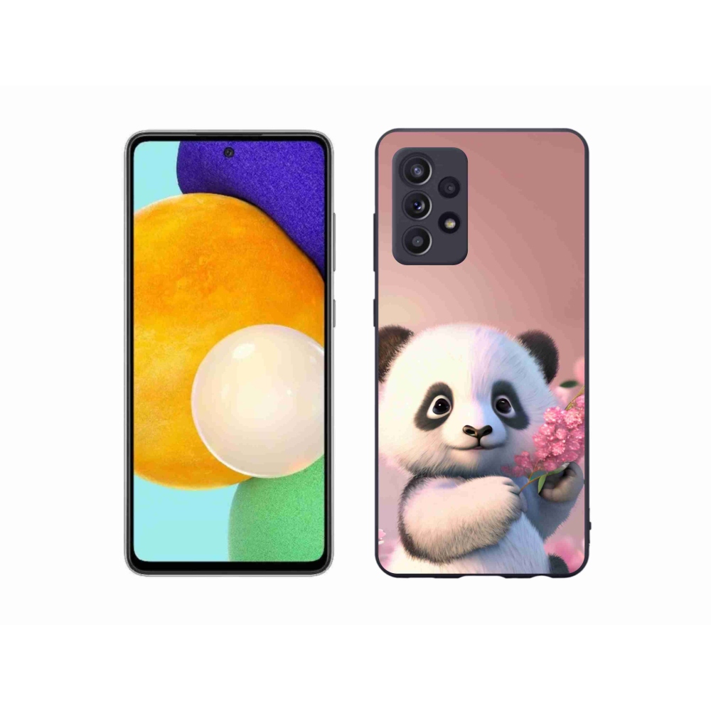 Zselés borítás mmCase Samsung Galaxy A52/A52 5G - aranyos panda