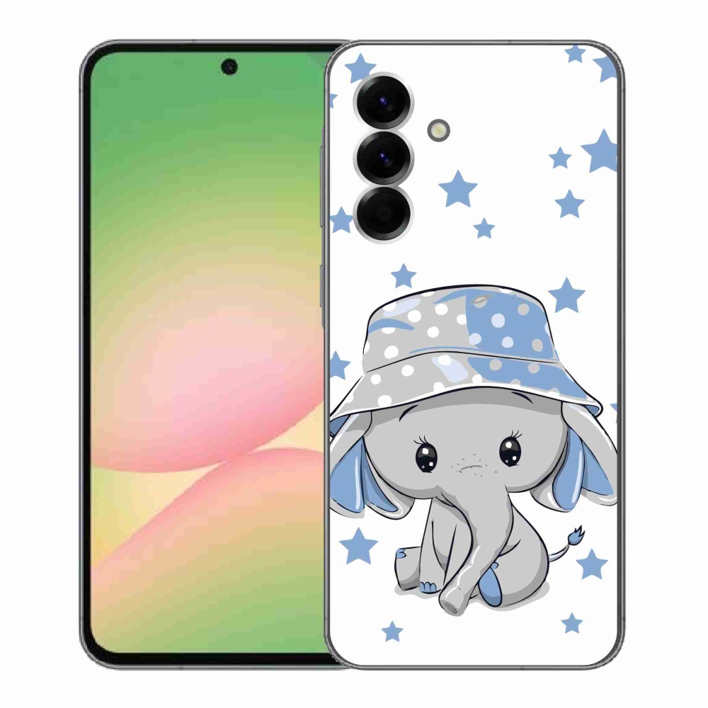 Gél védőhuzat mmCase Samsung Galaxy A56 5G - kék elefánthoz