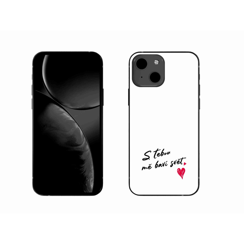 Gél borító mmCase iPhone 13 6.1 készülékhez - szerelmes szöveg 1 fehér háttér