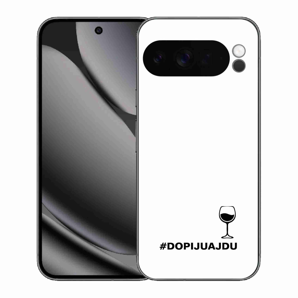 Gél borítás mmCase a Google Pixel 10 Pro XL számára - bor motívum fehér háttérrel