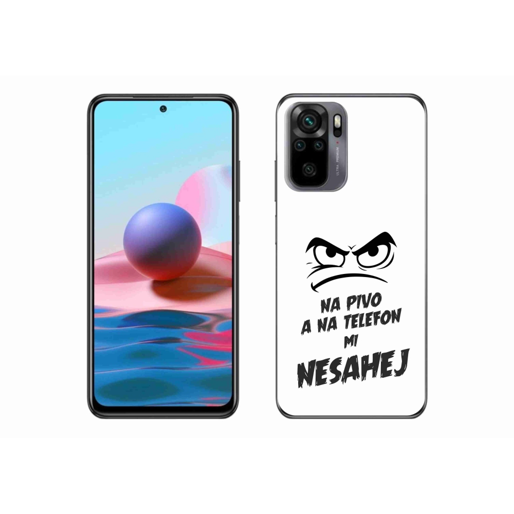Gél borítás mmCase a Xiaomi Redmi Note 10S-hez - sör motívum 2 fehér háttérrel