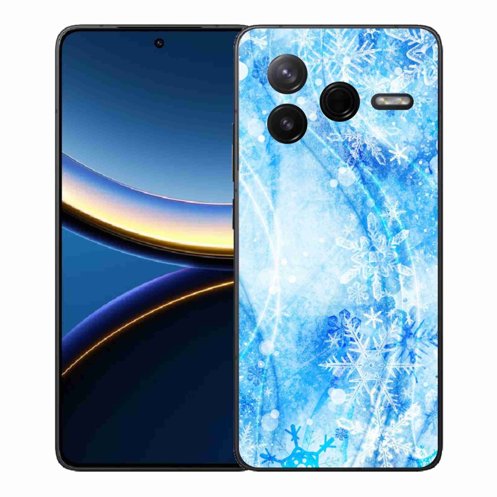 Gél borítás mmCase a Xiaomi Poco F7 Pro számára - hópelyhek