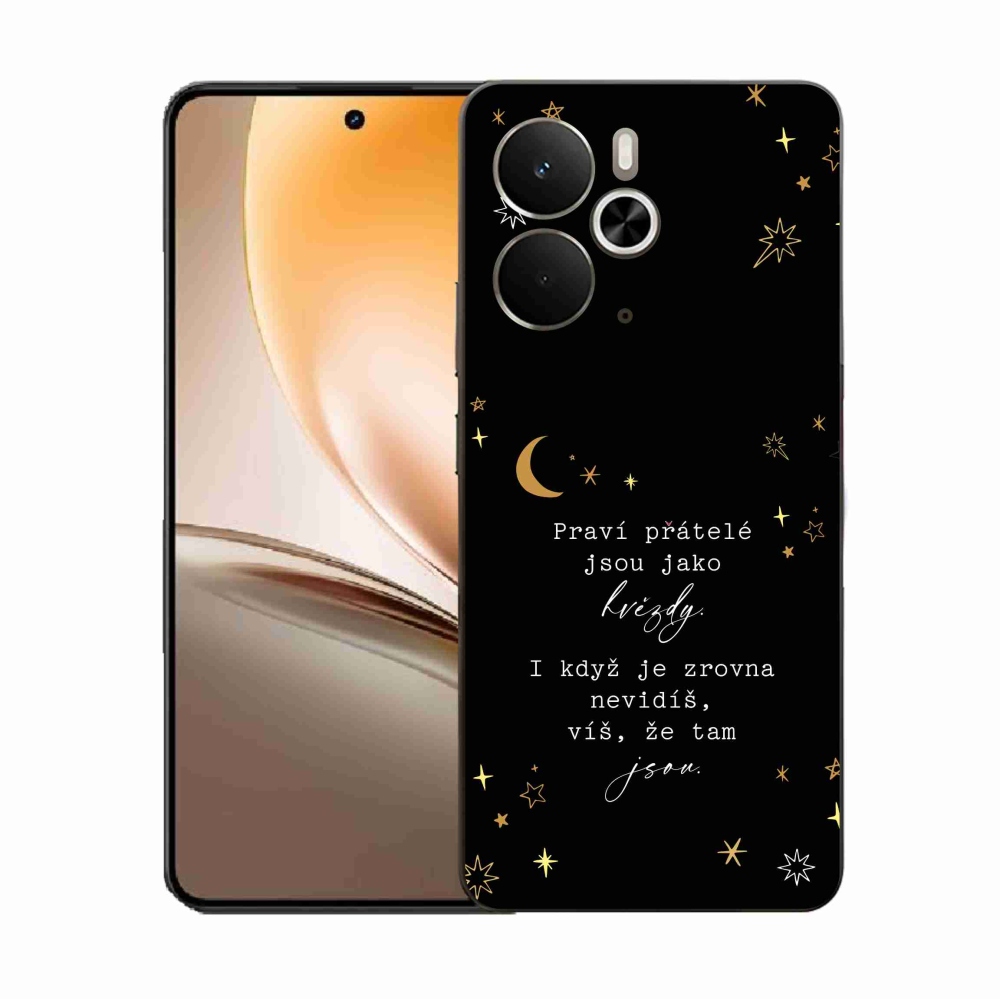 Gél borítás mmCase a Realme 14 5G - idézet 6 fekete háttérrel