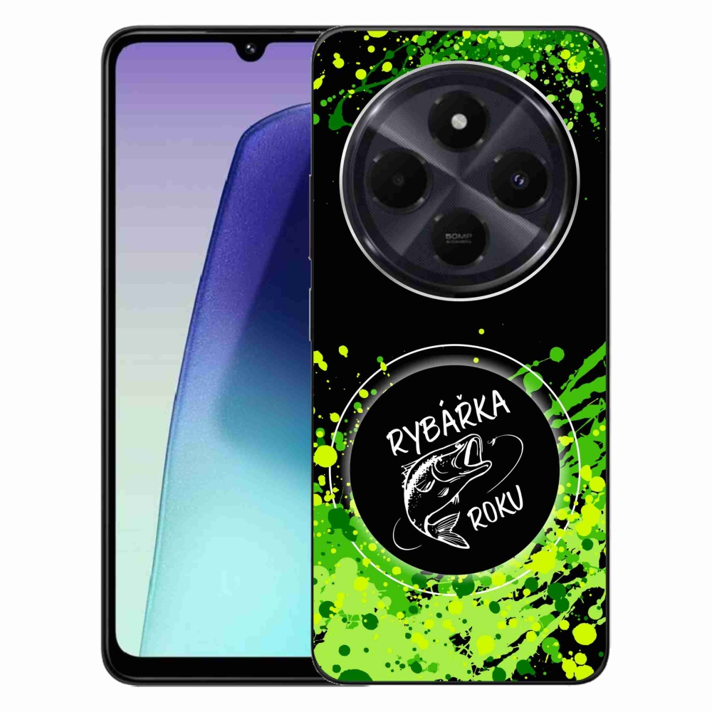 Gél borító mmCase a Xiaomi Redmi 14C/Poco C75-hez - az év halászának fekete háttere
