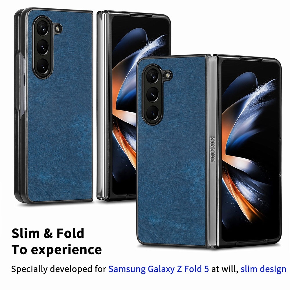 Vintage műanyag tok a Samsung Galaxy Z Fold5 5G készülékhez - kék