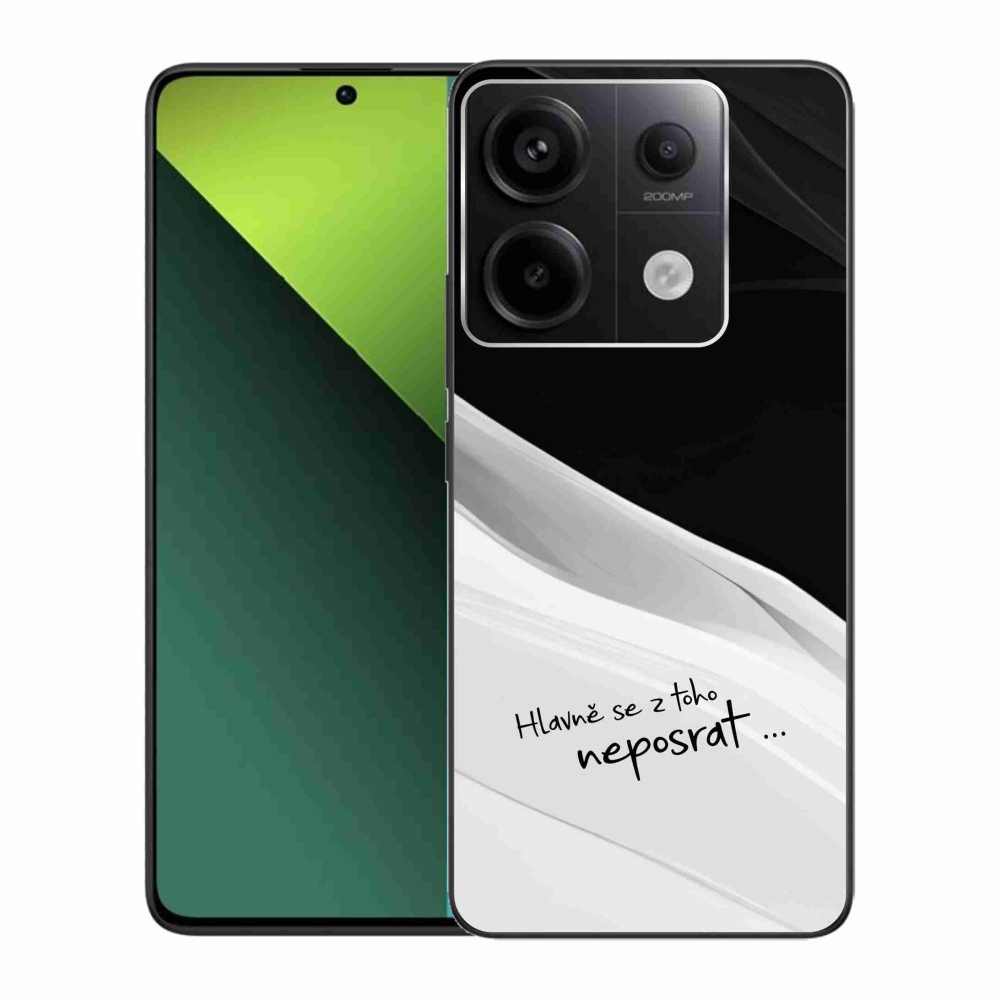Gél borító mmCase a Xiaomi Redmi Note 13 Pro 5G/Poco X6 5G számára - vicces szöveg 13 fehér és fekete háttérrel