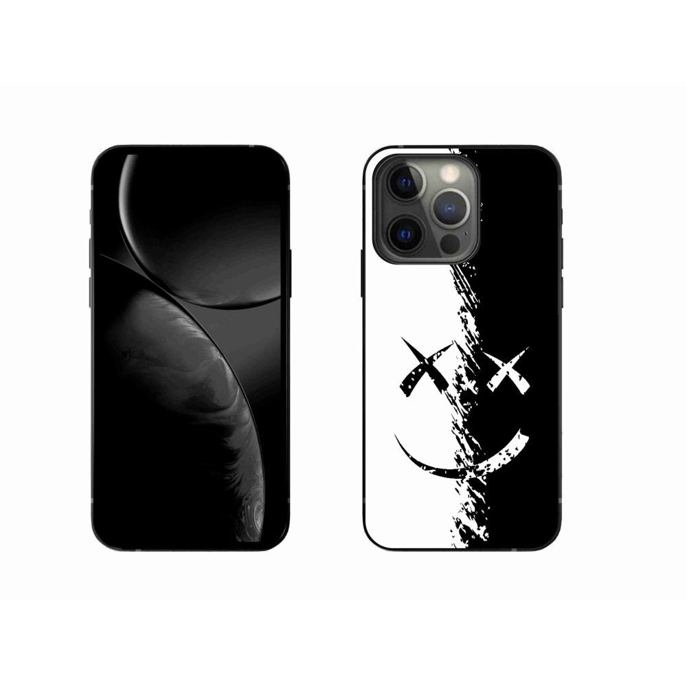 Zselés borítás mmCase iPhone 13 Pro 6.1 készülékhez - fekete-fehér mosolygó