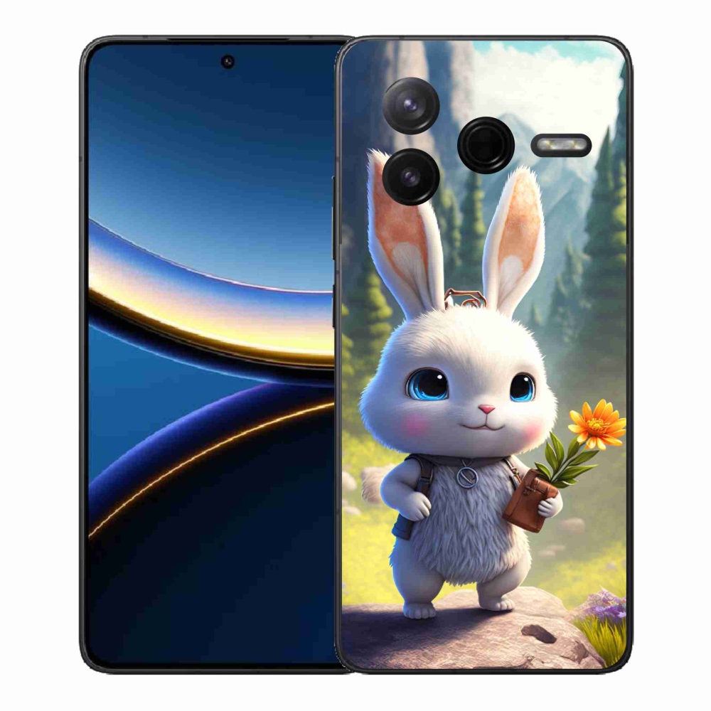 Gél borító mmCase a Xiaomi Poco F7 Pro számára - aranyos nyuszi