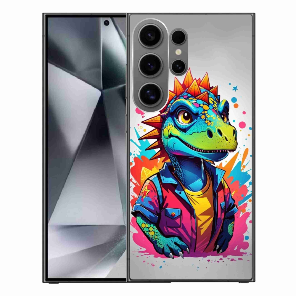 Zselés borítás mmCase Samsung Galaxy S24 Ultra készülékhez - színes dinoszaurusz