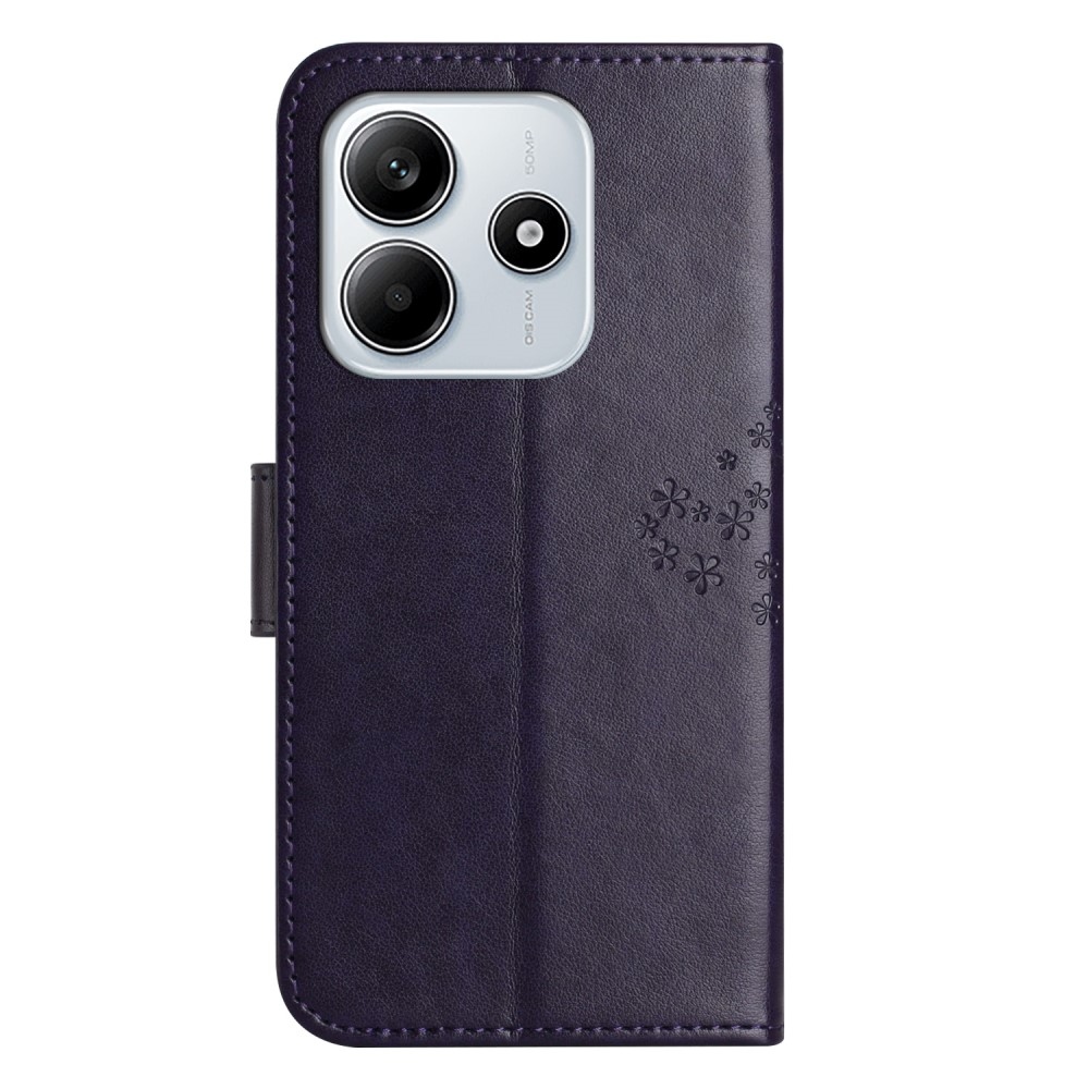 Fa könyv tok Xiaomi Redmi Note 14 5G - sötét lila