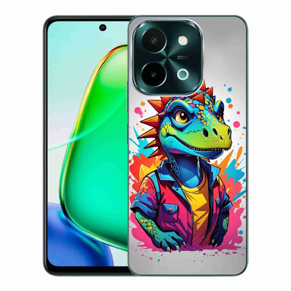 Zselés borítás mmCase a Vivo Y28-hoz - színes dinoszaurusz