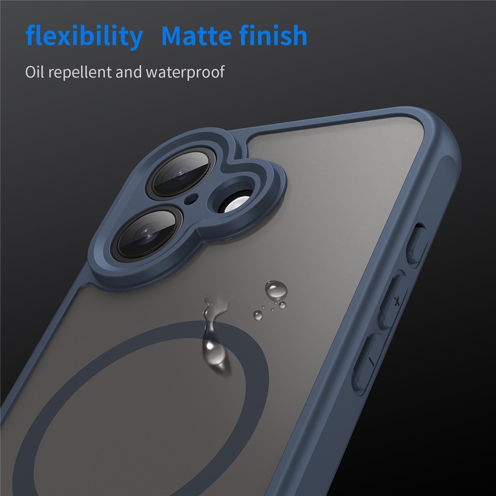 Matta zselés tok MagSafe-rel iPhone 17 készülékhez - kék