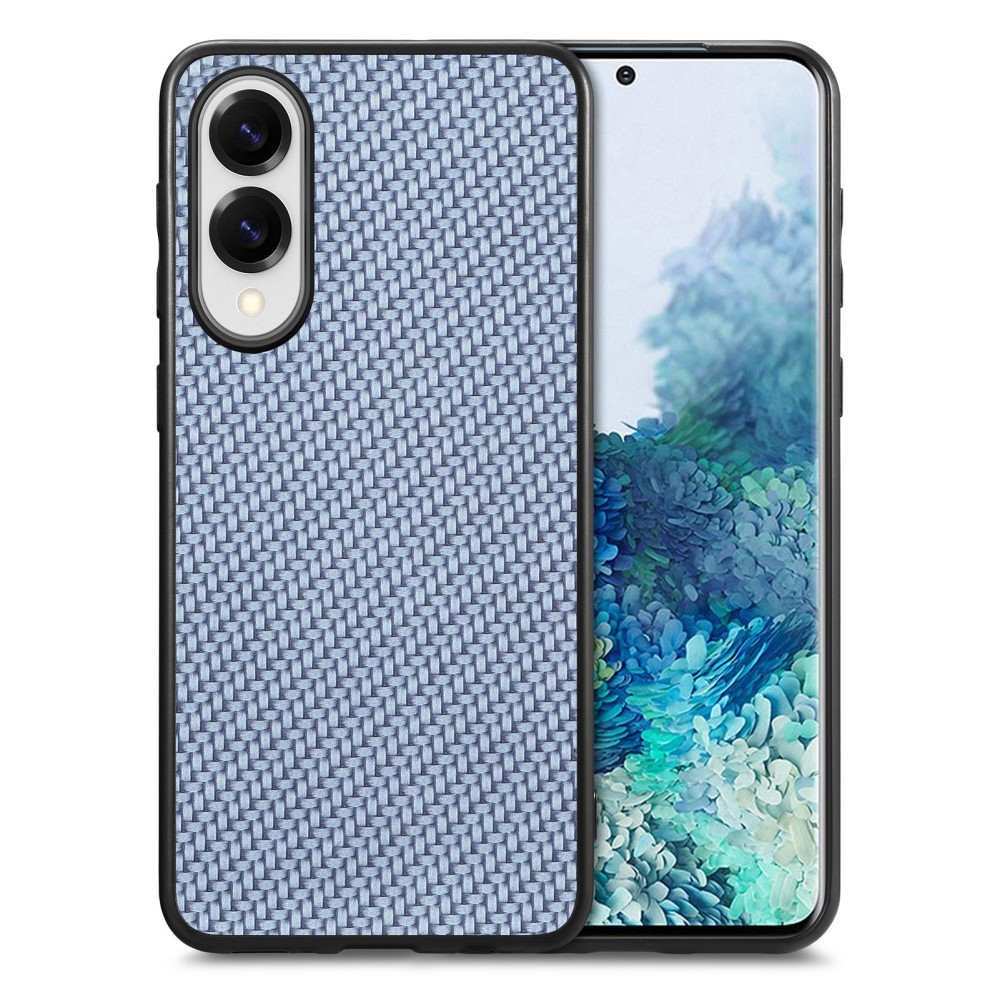 Gél bevonatú tok műbőrrel és kemény hátlappal Samsung Galaxy S25 Edge készülékre - kék