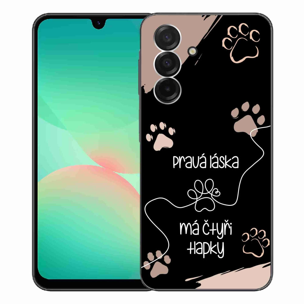 Zselés borítás mmCase Samsung Galaxy A26 5G - kutya motívum 1 fekete háttér