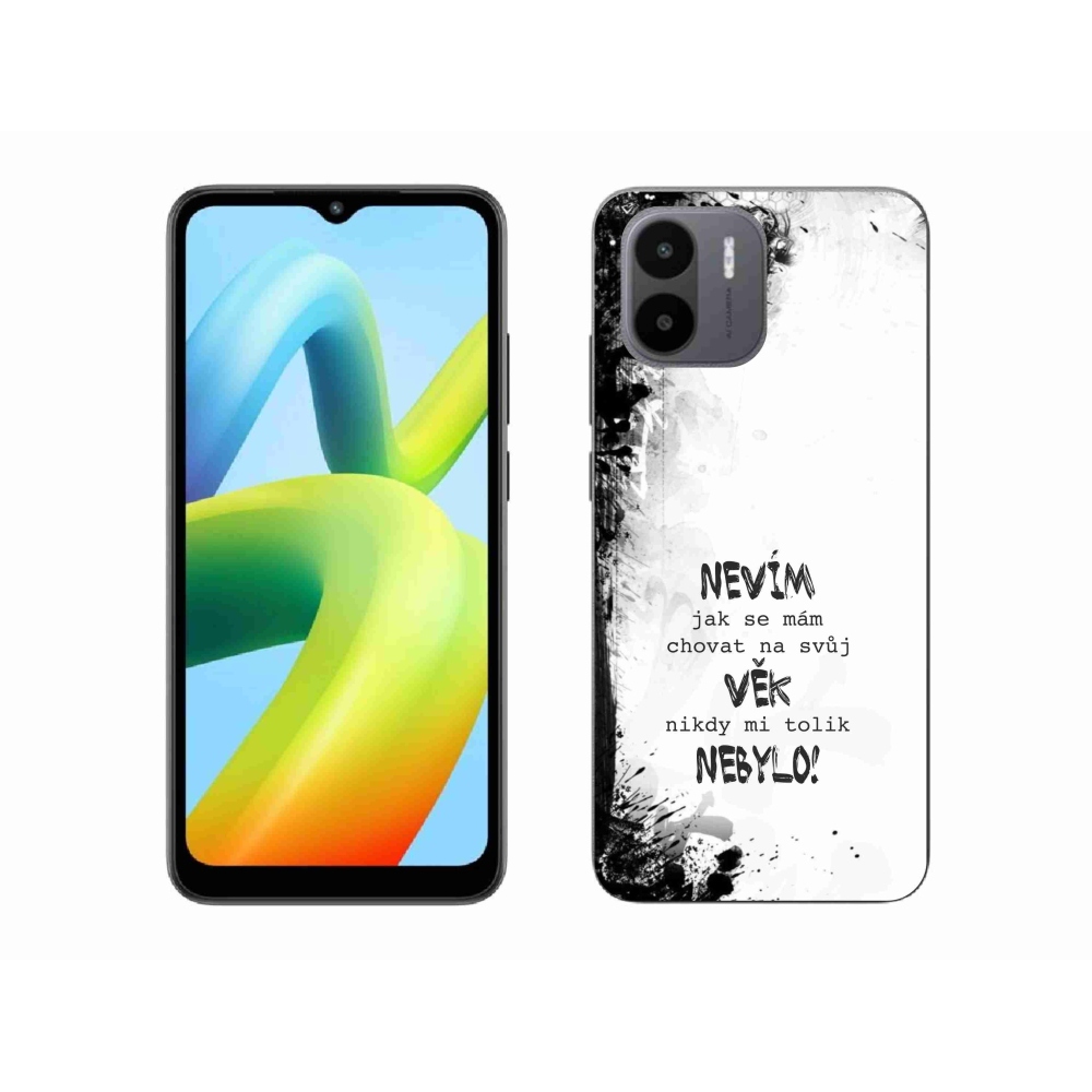Gél borító mmCase a Xiaomi Redmi A1-hez - vicces szöveg 14 fehér háttérrel